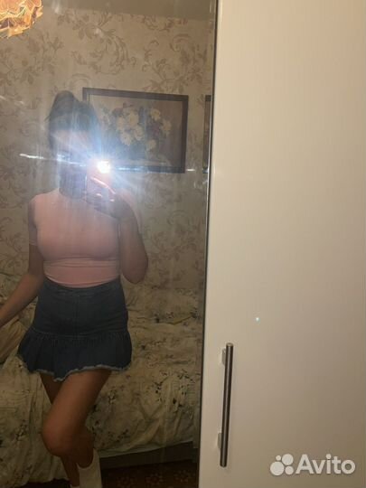 Джинсовая мини-юбка y2k