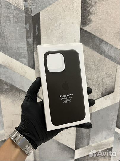 Чехол на iPhone 13 pro Leather Case кожаный