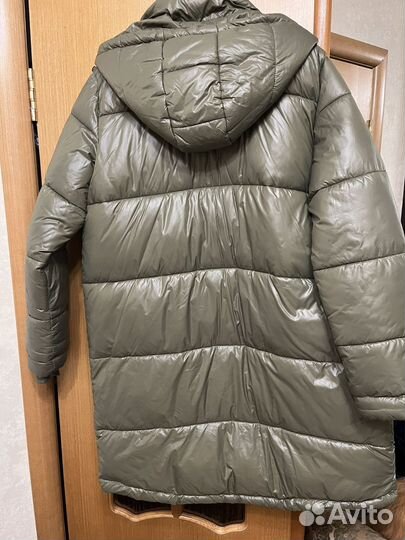 Стеганое пальто с капюшоном