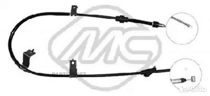 Metalcaucho 81947 Трос ручного тормоза HON civic A