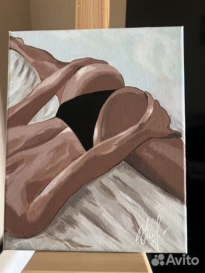 Картина акрил эротика Шпагат