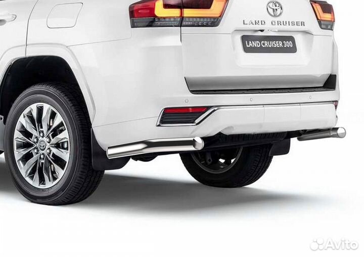 Защита заднего бампера Rival Toyota LC 300