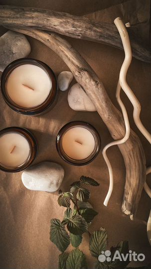 Ароматическая свеча с посланием и треском фитиля