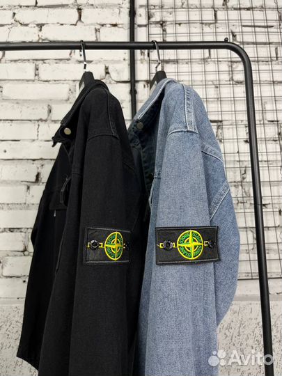 Джинсовая куртка stone island мужская