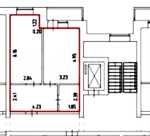 2-к. квартира, 47,9 м², 6/8 эт.