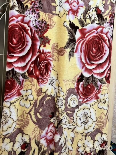 Плед флисовый цветочный Новый