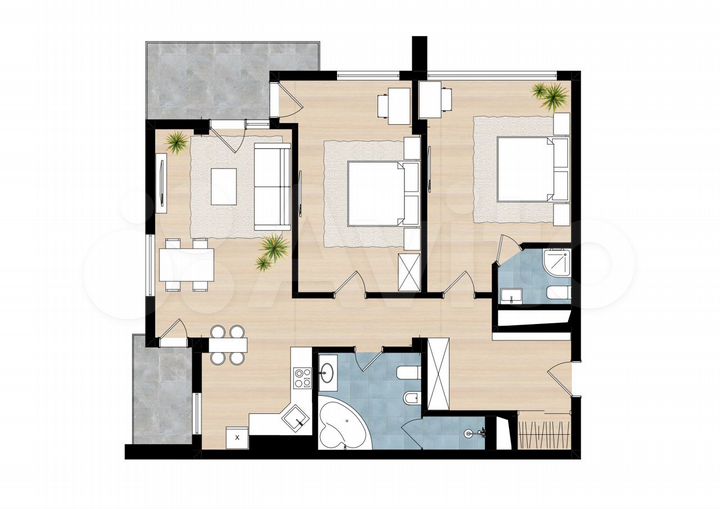 2-к. квартира, 112,9 м², 4/9 эт.