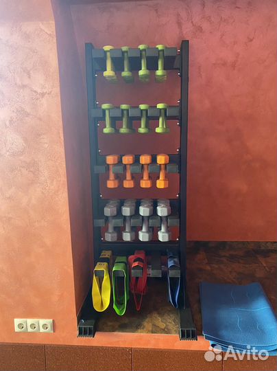 Стойка гантельная на 30 пар AV638/80