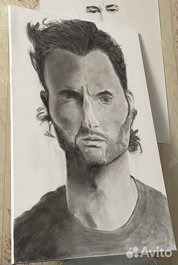 Картина углем