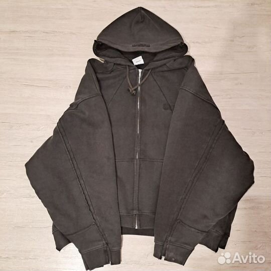 Зип худи vetements deconstructed cut up