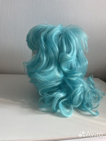 Парик голублой розовый