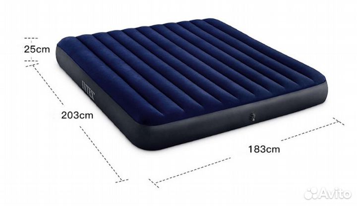 Надувной матрас 183х203х25 см, intex 64755