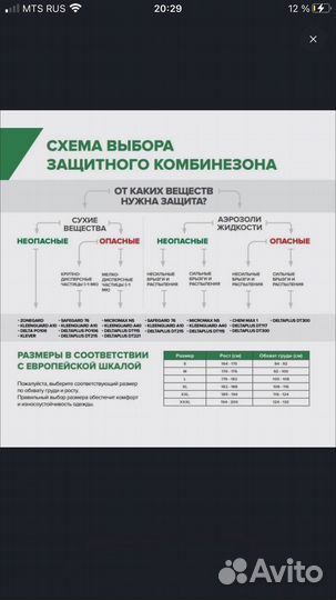 Костюм защитный одноразовый