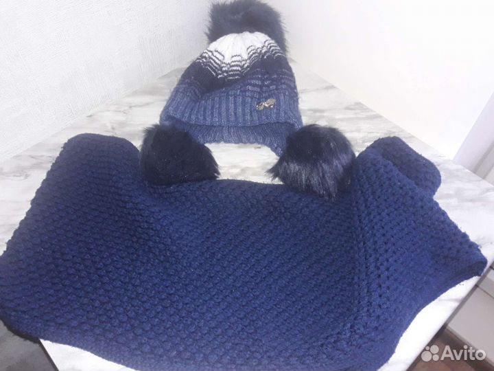 Комплект шапка и снуд для девочки