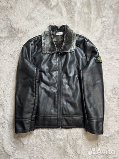 Кожаная куртка Stone Island (Оригинал Legit)