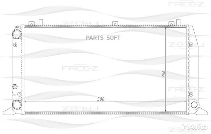 Радиатор охлаждения audi 80 86- 893121251A