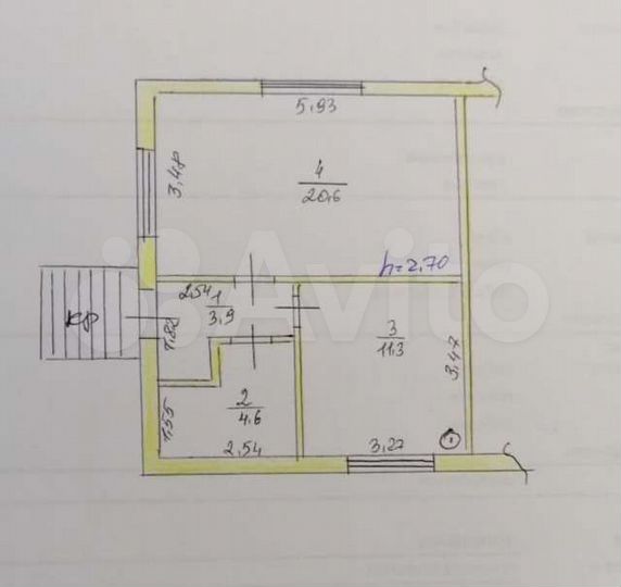 1-к. квартира, 40 м², 1/1 эт.