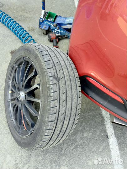 Литые диски r17 5x114 3 с резиной летней