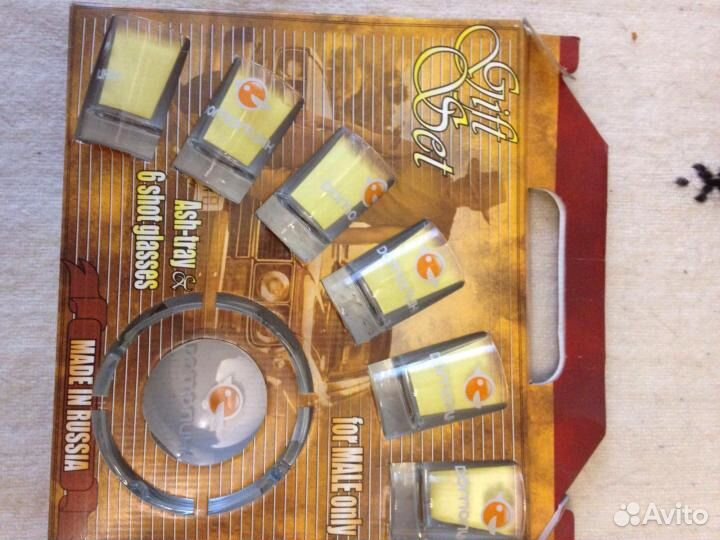 Набор 6 стопок и пепельница