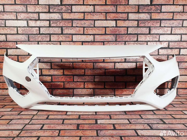 Передний бампер на Hyundai Solaris 2 2017-2020