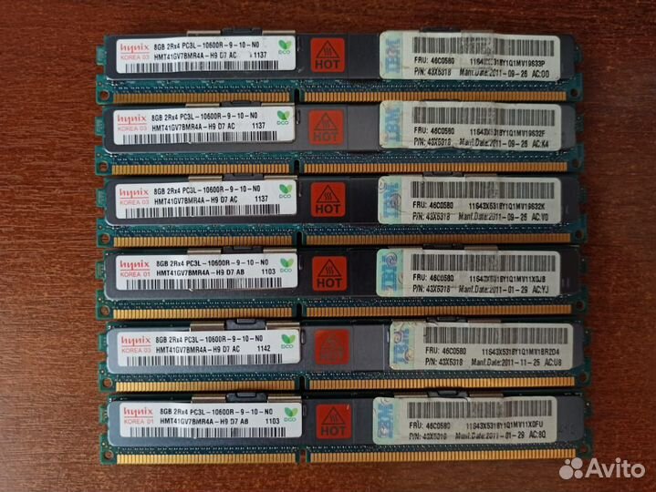 Серверная память 8Gb Hynix DDR3 10600R