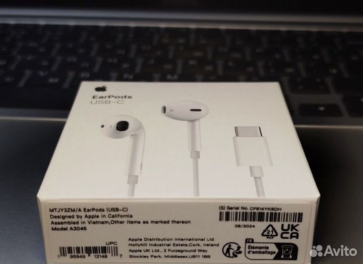 Оригинальные наушники earpods Type-c, USB-C