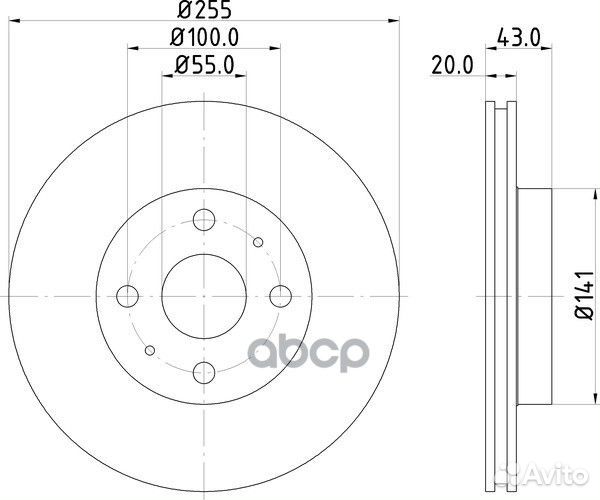 Диск тормозной перед ND1079K nisshinbo