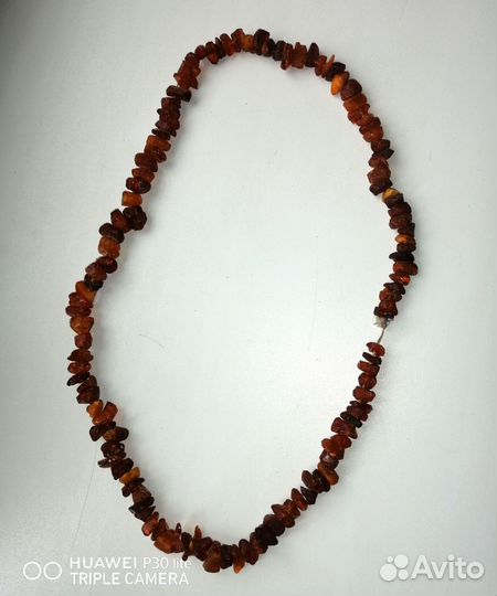 Бусы из необработанного янтаря старые СССР