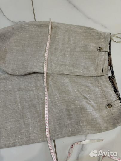Брюки льняные