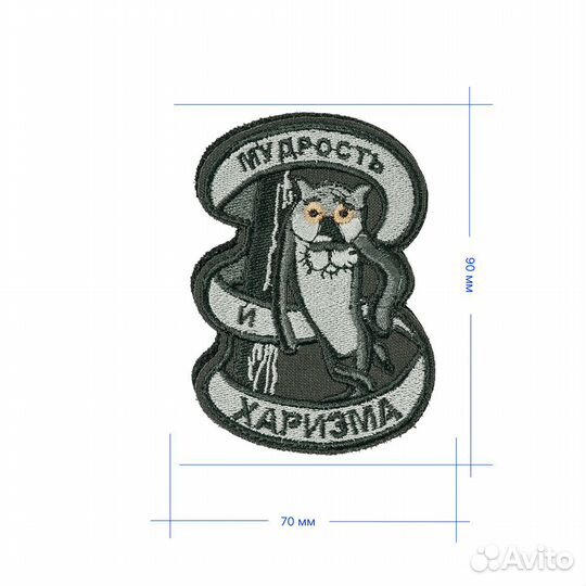 41539 Патч, шеврон с вышивкой для одежды. На липуч