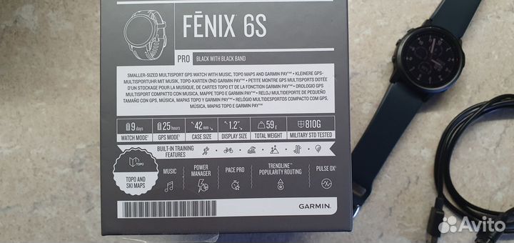 Часы Garmin Fenix 6 черные