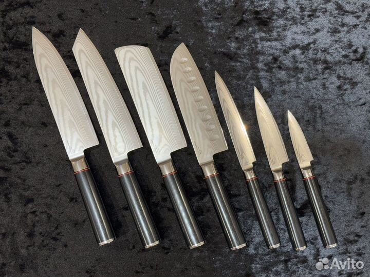 Ножи кухонные из дамасской стали FT-series