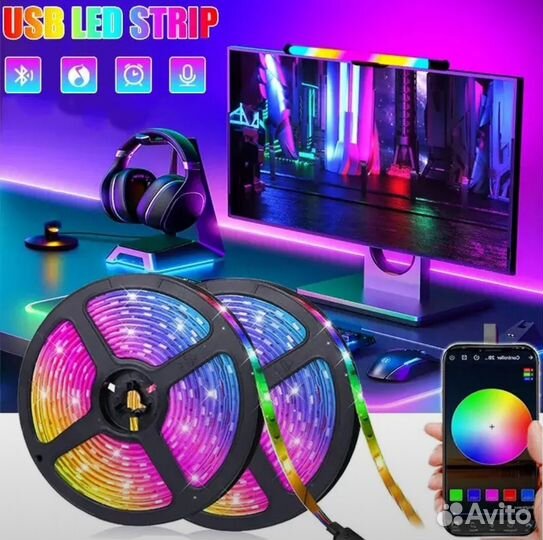 RGB лента с Bluetooth 3 метра