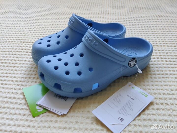 Новые кроксы Crocs c13 30 голубые