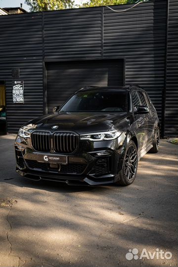 Юбка переднего бампера с элероном GRT на BMW X7