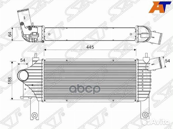 Интеркулер nissan navara 04/pathfinder 05