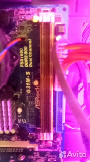 Комплект мат.плата, память, проц, видеокарта