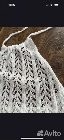 Платье, накидка вязанная летняя женская