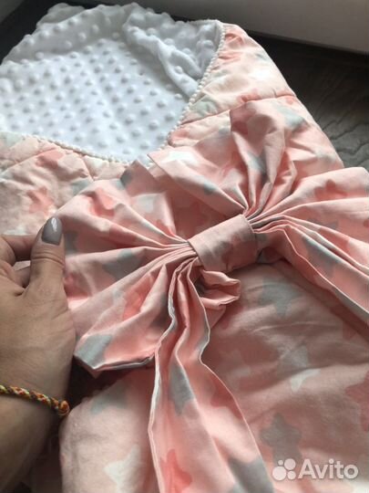 Конверт одеяло на выписку плюш