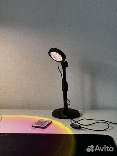 Лампа закат настольная с пультом