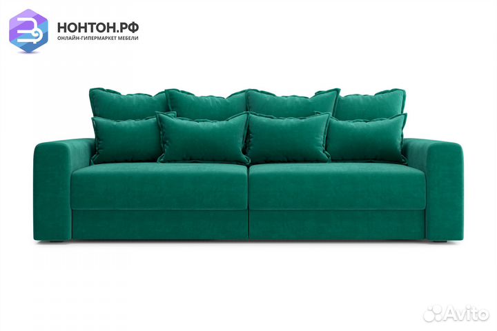 Диван тик-так Омега изумрудный