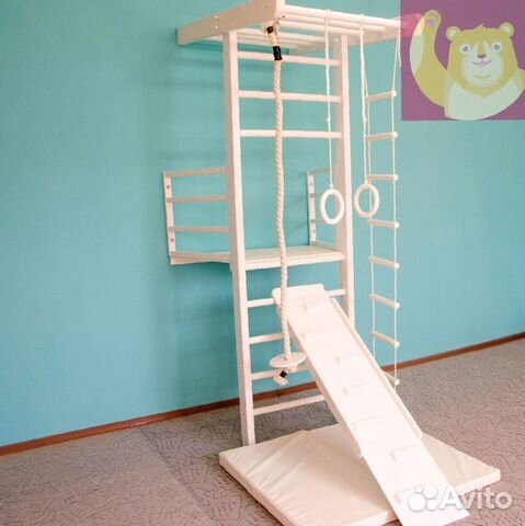 Шведская стенка с балконом и аксессуарами