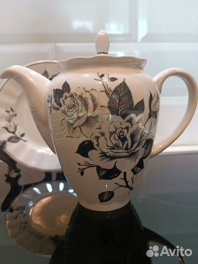 Кофейный сервиз чёрная роза Вербилки