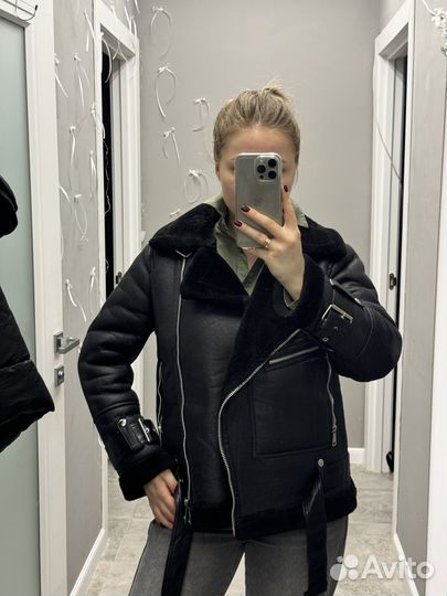 Дубленка авиатор женская 44-46
