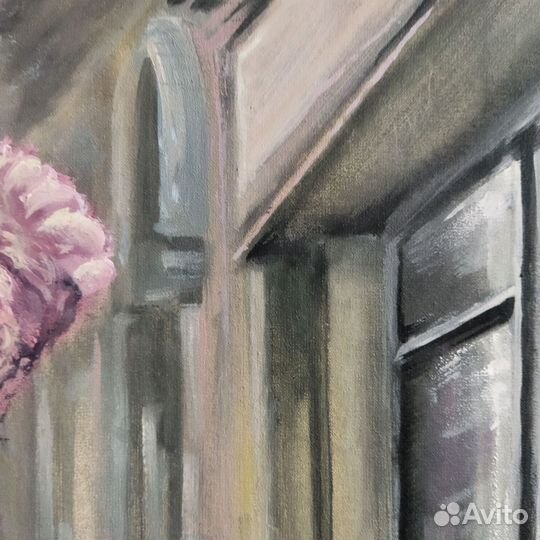 Пионы, картина с цветами 40х60 см