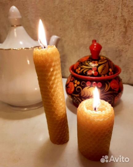 Свечи медовые из натуральной вощины