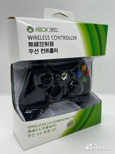 Джойстик Xbox 360 черный беспроводной