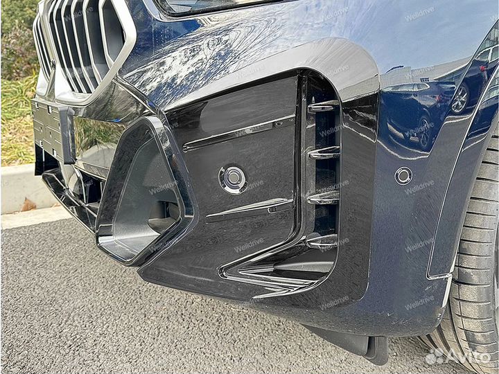 Жабры в передний бампер BMW X6 G06 LCI черные