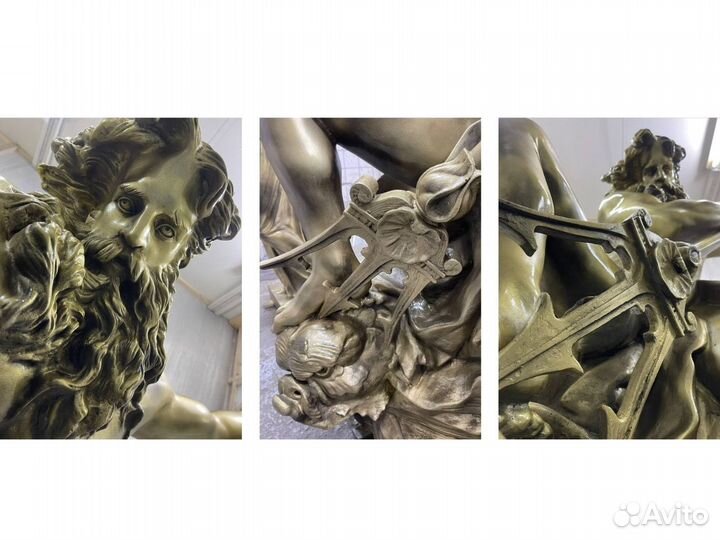 Статуя Нептун на дельфинах 180 см