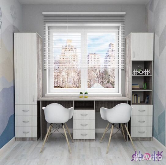 Учебная зона для двоих школьников